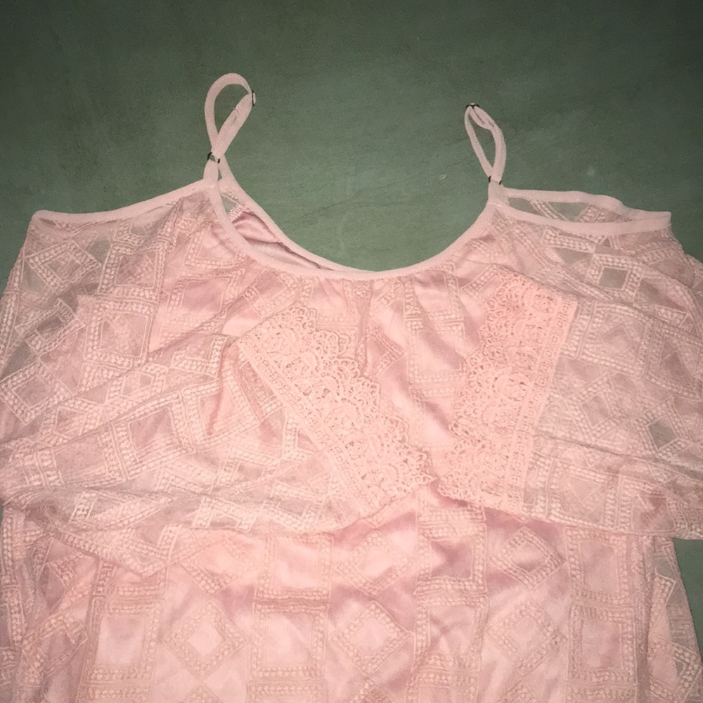 Pink lace dress